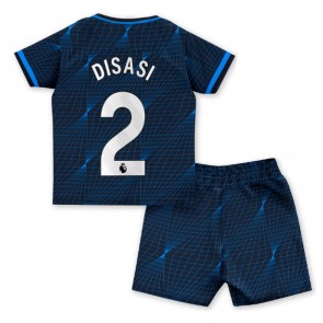 Chelsea Axel Disasi #2 Dětské Venkovní dres komplet 2023-24 Krátký Rukáv (+ trenýrky)